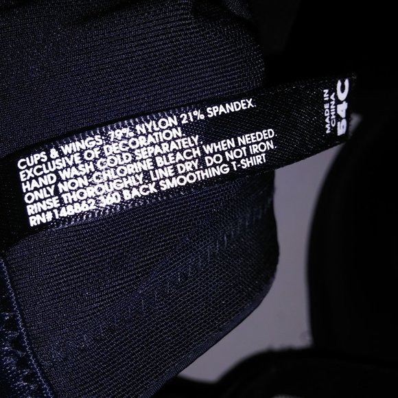 Torrid Curve Bra 54C 360 Back Smoothing T Shirt Solid Black Lightly Lined Underw - Picture 11 of 12